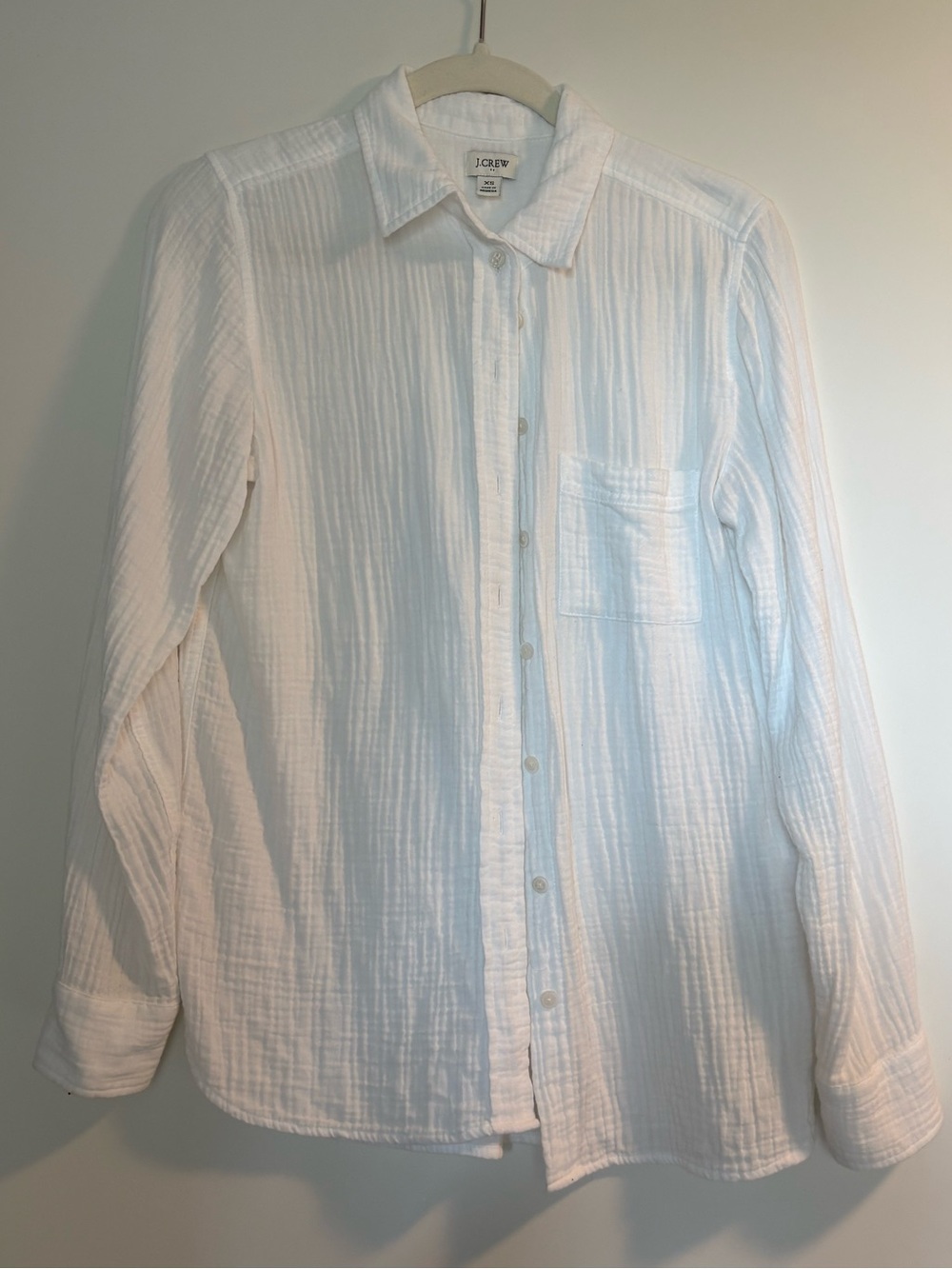 J Crew gauze button down shirt